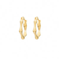 float Bamboo Ohrring Gold