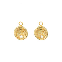 boucle d'oreille flotteur pendentif or 