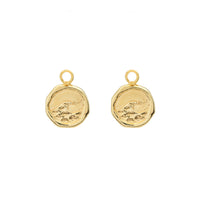 float Ohrring Anhänger Gold 