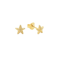 float Seestern Ohrring Stecker Gold