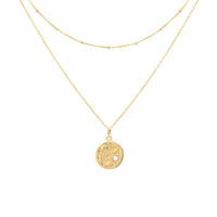 float Korallen Pearl Halskette Gold