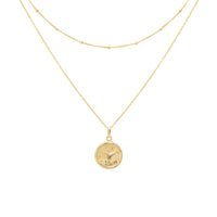 collier queue de baleine flotteur or
