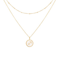 Collier Zodiaque flotteur Or Sagittaire